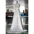 Hot Sale Long Factory Custom Made Good Quality perlé Une ligne Alibaba Robe de mariée 2016